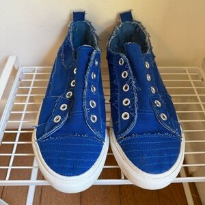 Royal Blue Women’s Size 6 Canvas Slip-On Shoes Corky’s Casual